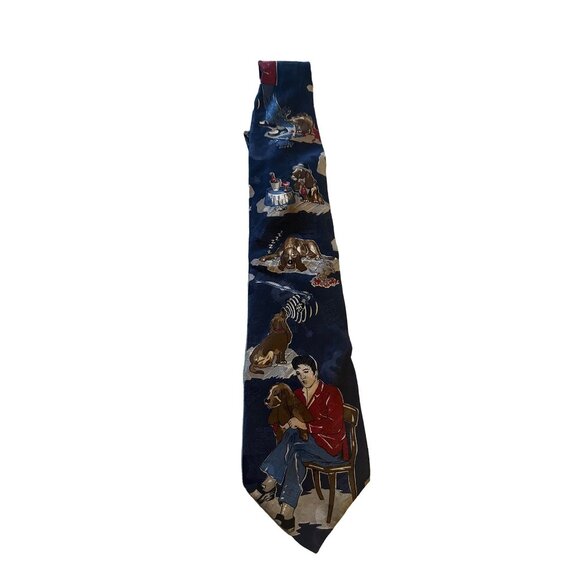 Elvis Presley by SuperBa hounddog tie 100% Italian Silk tie - Picture 3 of 5